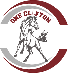 One Clifton Logo with Mustang
