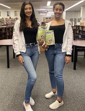 Ashley and Mariam at the CHS Media Center 